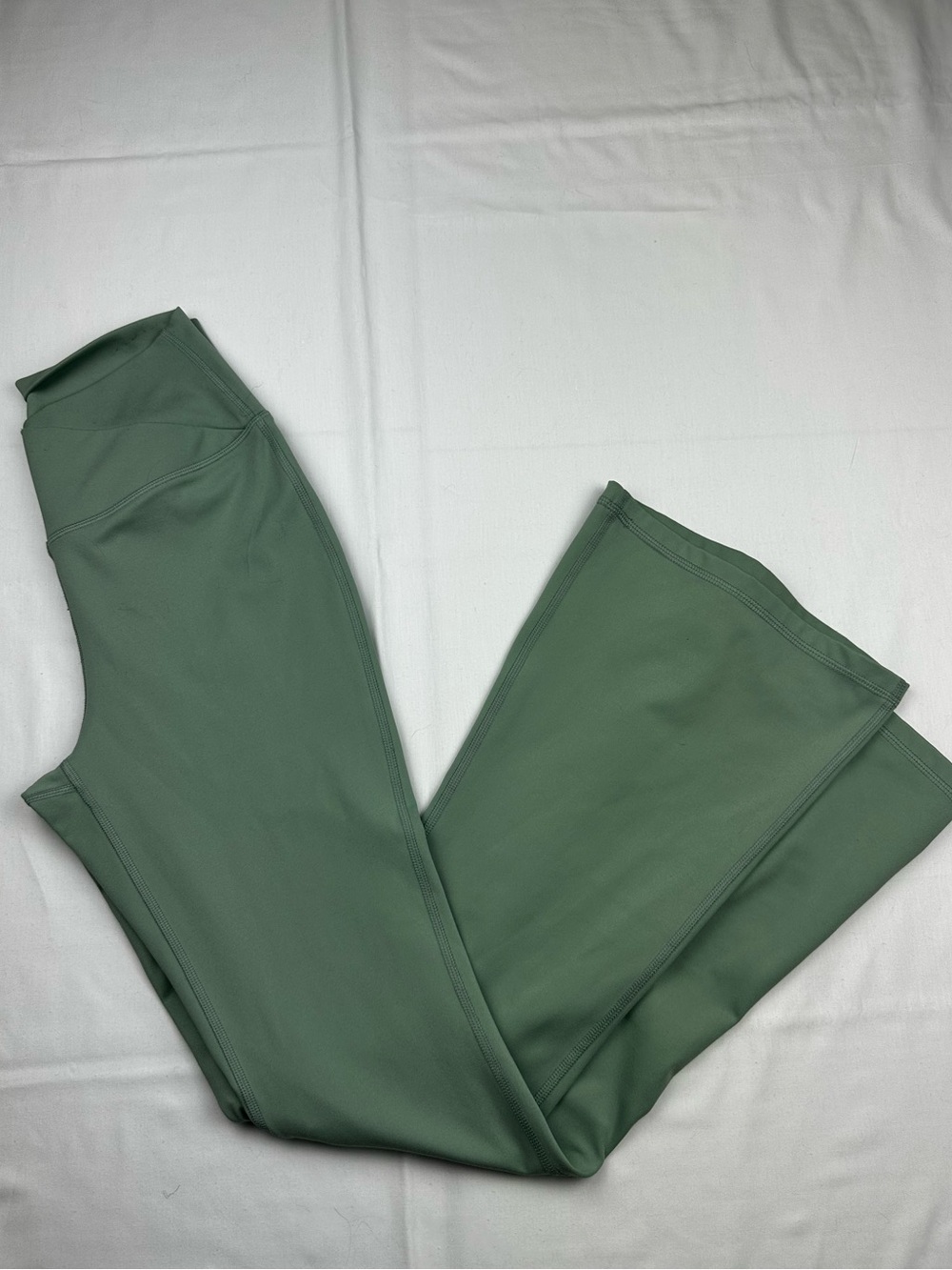 Yogalicious Lux Flare Leg Active Pants in light Sage Green
